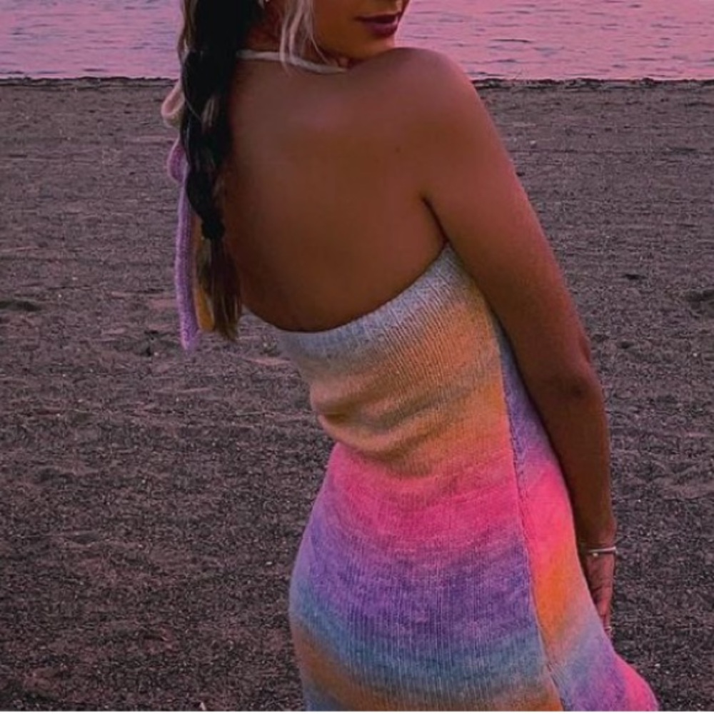 Rainbow Princess Polly Knit Dress (Size S/M)